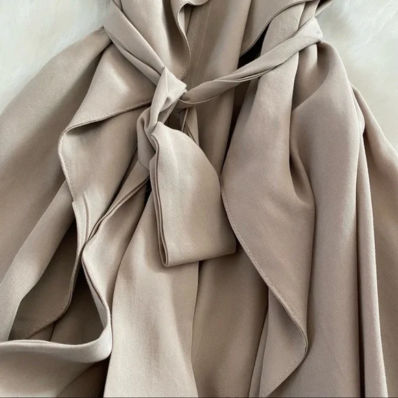 Anthropologie Artisan NY Sleeveless Belted Duster Cream Beige L NWT - Picture 3 of 6